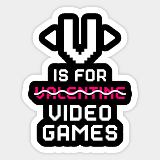 V for Video Games Sticker